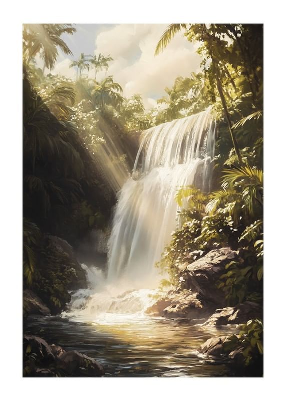 Poster Jungle Mystic Waterfall