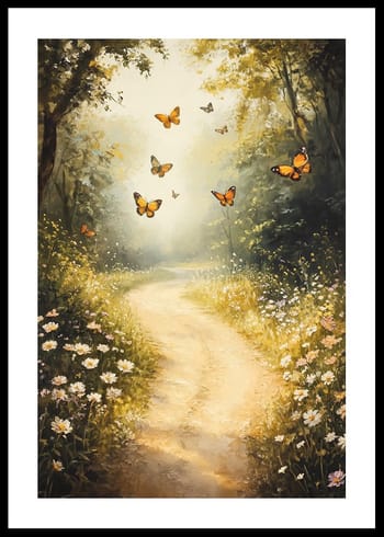 Poster Butterflies Path Of Serenity