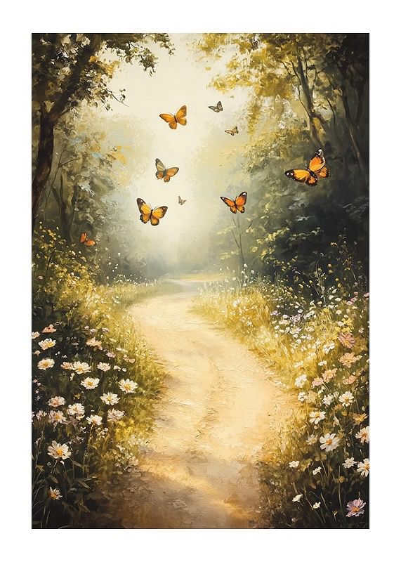 Poster Butterflies Path Of Serenity