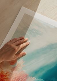 Une affiche représentant un récif de corail ensoleillé-5