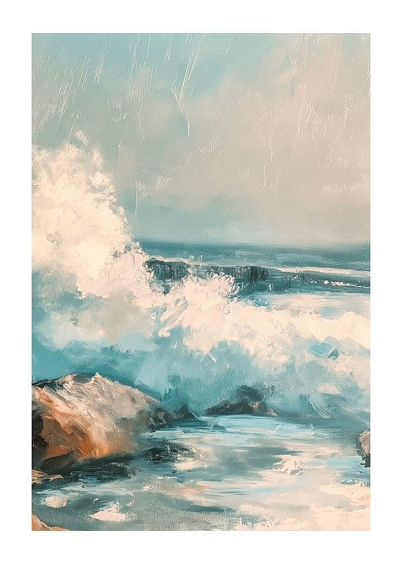 Poster Crashing Ocean Waves