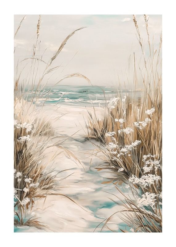 Poster Breezy Beach Walk