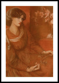 Mariana door Dante Gabriel Rossetti-0