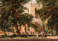Harborne Church, nær Birmingham af David Cox-3