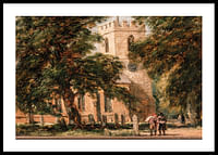 Harborne Church, nær Birmingham af David Cox-0