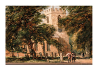 Harborne Church, Near Birmingham By David Cox-3