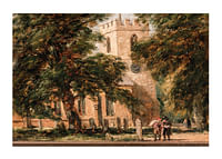 Harborne Church, nær Birmingham af David Cox-1