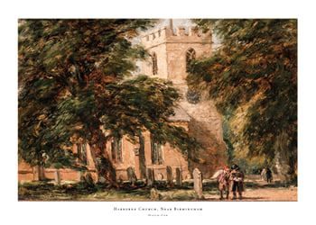 Affiche Harborne Church, Near Birmingham By David Cox