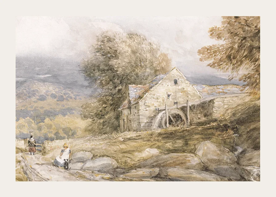 Overshot Mill, North Wales By David Cox-12