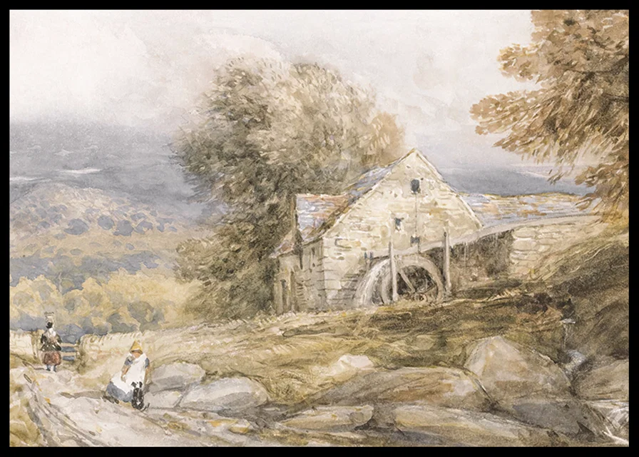 Overshot Mill, North Wales By David Cox-12