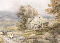 Overshot Mill, North Wales By David Cox-9