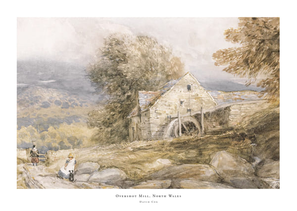 Plakatas Overshot Mill, North Wales By David Cox
