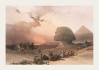 Aanpak van de Simoom. Woestijn van Gizeh door David Roberts-5