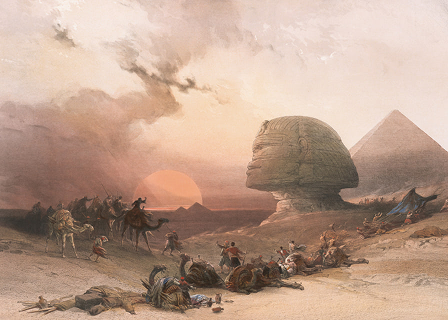 Approach Of The Simoom. Desert Of Gizeh By David Roberts-12
