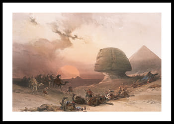 Poster Approach Of The Simoom. Desert Of Gizeh By David Roberts