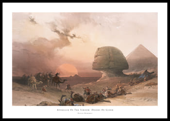 Poster Approach Of The Simoom. Desert Of Gizeh By David Roberts