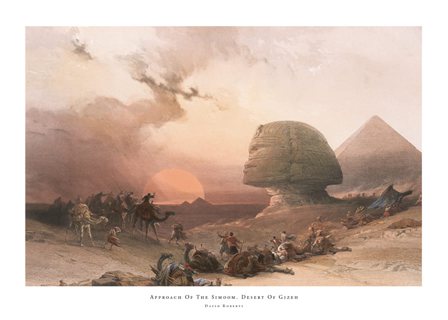 Approach Of The Simoom. Desert Of Gizeh By David Roberts-12