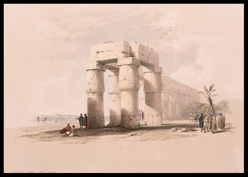 Luxorban, Thébában. Felső-Egyiptom – David Roberts-12