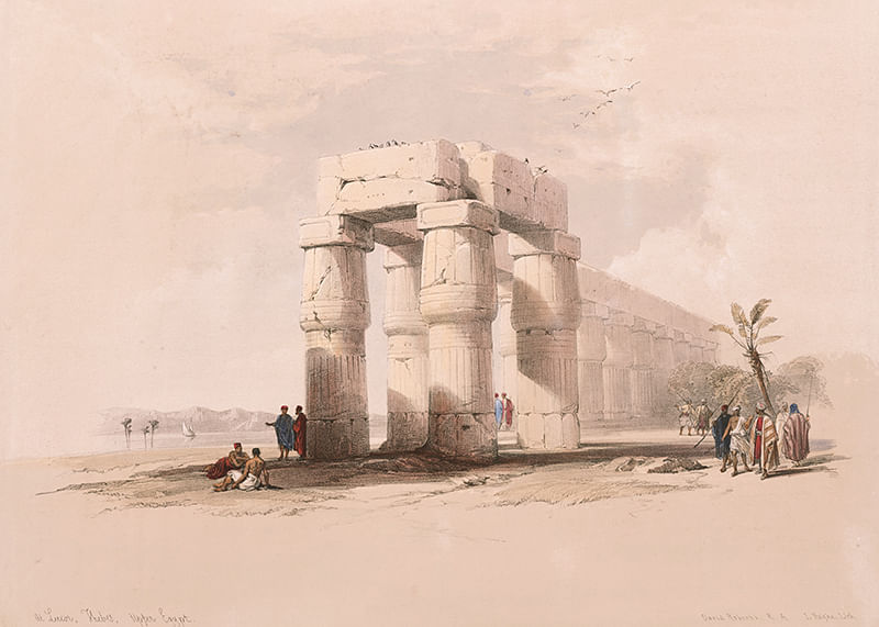 Luxorban, Thébában. Felső-Egyiptom – David Roberts-12