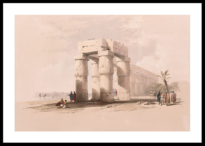 Luxorban, Thébában. Felső-Egyiptom – David Roberts-12