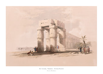 Poster At Luxor, Thebes. Upper Egypt By David Roberts