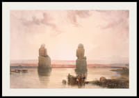 Sochy Memnona v Thébach počas potopy od Davida Robertsa-4