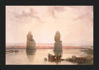 Sochy Memnona v Thébach počas potopy od Davida Robertsa-7