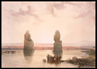 Statues Of Memnon At Thebes, During The Inundation By David Roberts-8