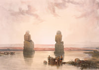 Statues Of Memnon At Thebes, During The Inundation By David Roberts-9