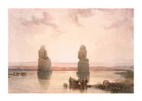 Statues Of Memnon At Thebes, During The Inundation By David Roberts-3