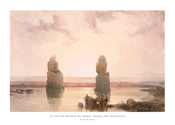 Poster Statues Of Memnon At Thebes, During The Inundation By David Roberts