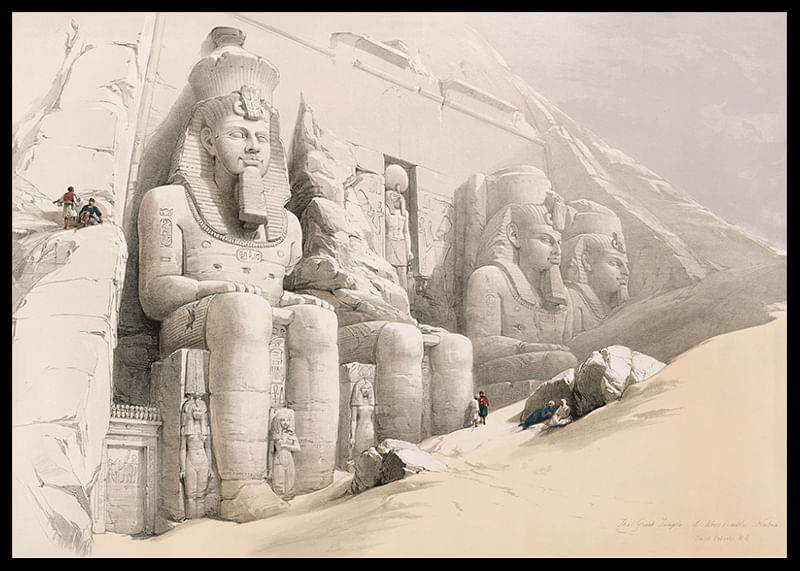 De Grote Tempel van Aboo Simble. Nubië door David Roberts-12