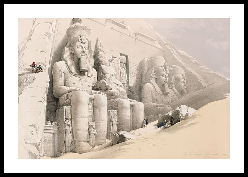 De Grote Tempel van Aboo Simble. Nubië door David Roberts-12