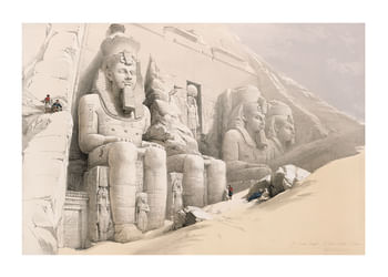 Poster The Great Temple Of Aboo Simble. Nubia By David Roberts