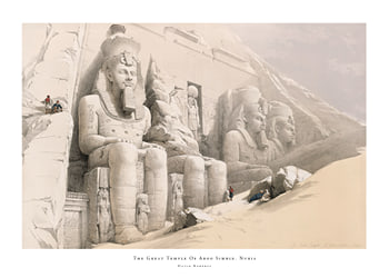 Poster The Great Temple Of Aboo Simble. Nubia By David Roberts