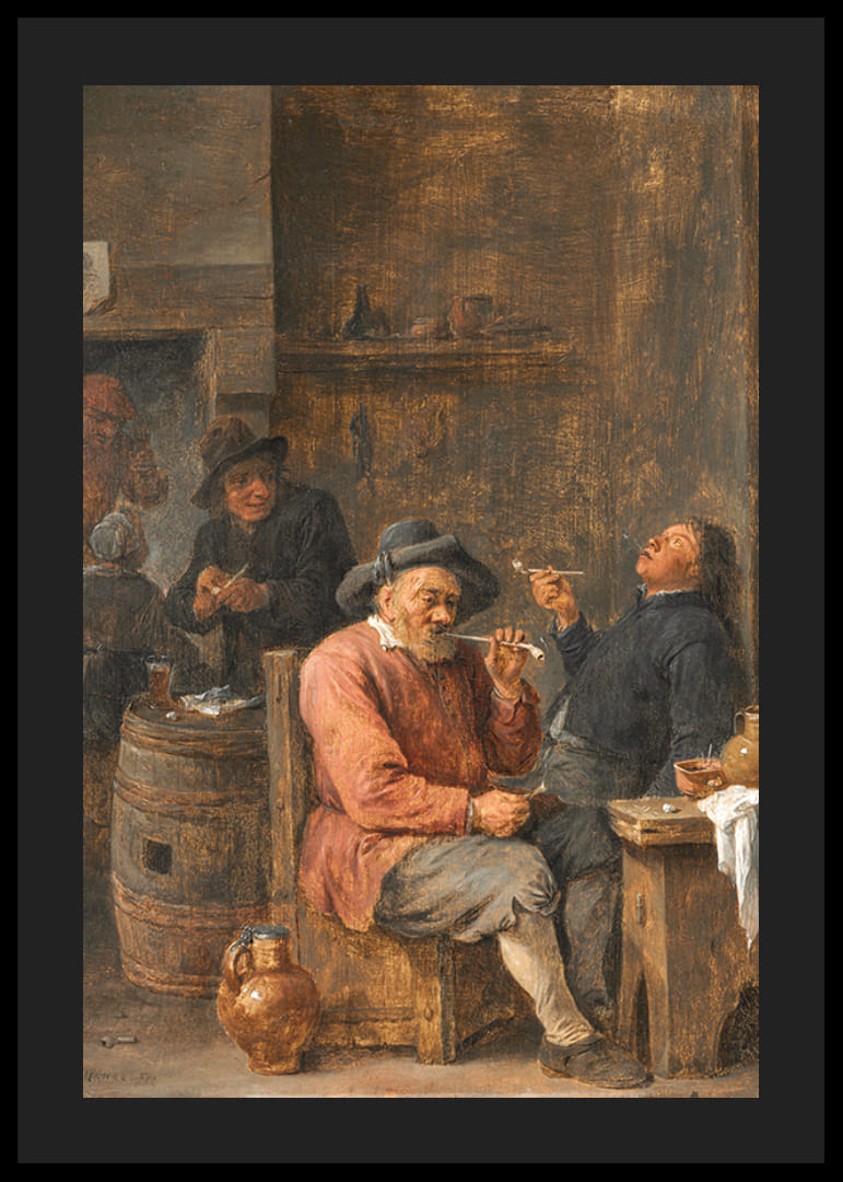 Parasztok Dohányzó Egy Fogadóban Írta: David Teniers The Younger-12