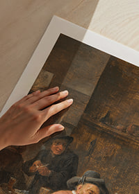 Roľníci fajčia v hostinci David Teniers mladší-11