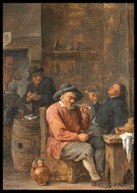 Peasants Smoking In An Inn By David Teniers The Younger-8