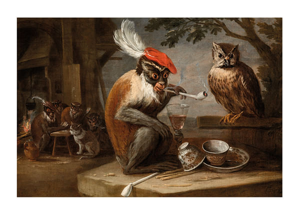 Plagát Singerie By David Teniers The Younger