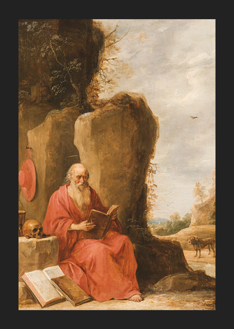 Szent Jeromos a sivatagban Írta: David Teniers The Younger-12