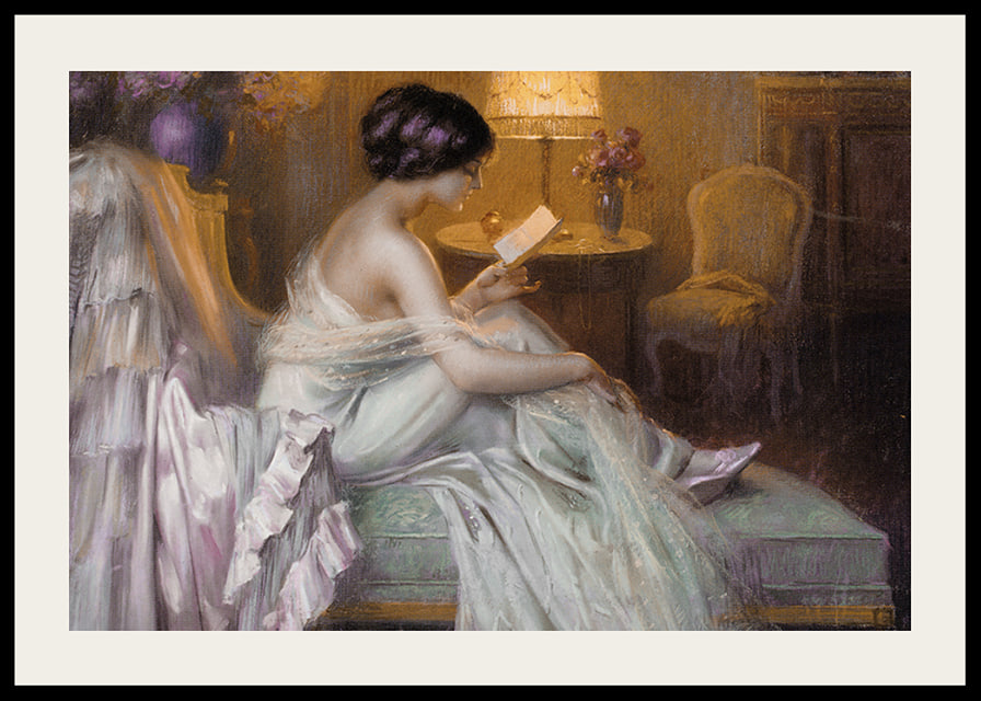 Reading At Lamp Light By Delphin Enjolras-12