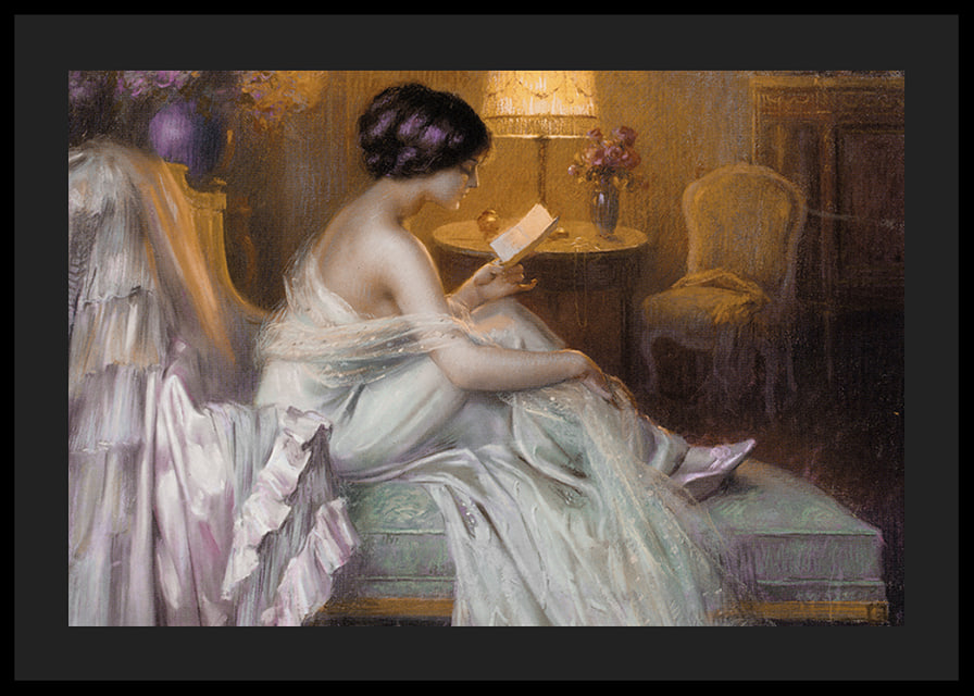 Reading At Lamp Light By Delphin Enjolras-12
