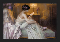 Reading At Lamp Light By Delphin Enjolras-7