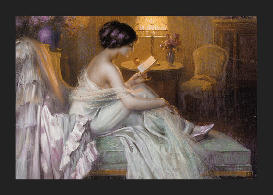 Reading At Lamp Light By Delphin Enjolras-12