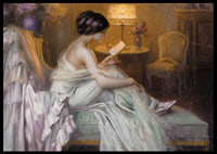 Reading At Lamp Light By Delphin Enjolras-8