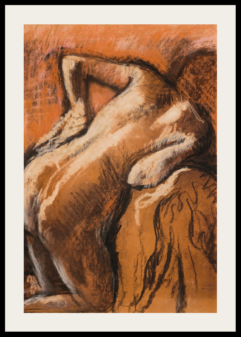 After the Bath, Woman Drying Herself av Edgar Degas-12
