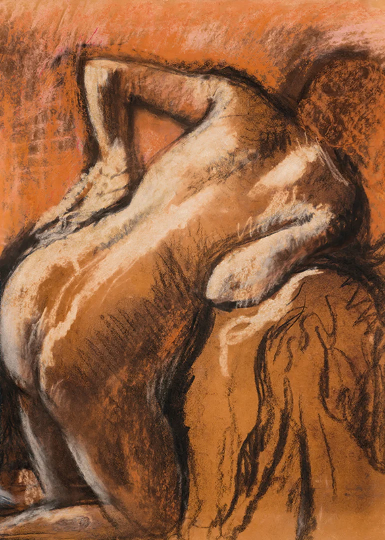 After the Bath, Woman Drying Herself by Edgar Degas-12