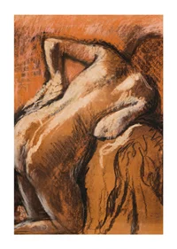 After the Bath, Woman Drying Herself by Edgar Degas-3