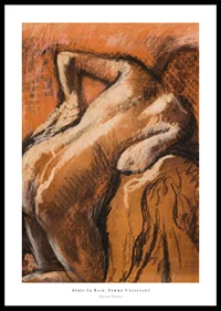 After the Bath, Woman Drying Herself by Edgar Degas-0