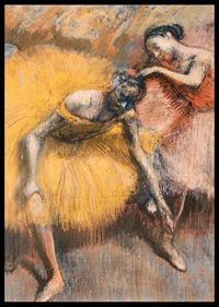 Deux Danseuses Jaunes Et Roses By Edgar Degas-8